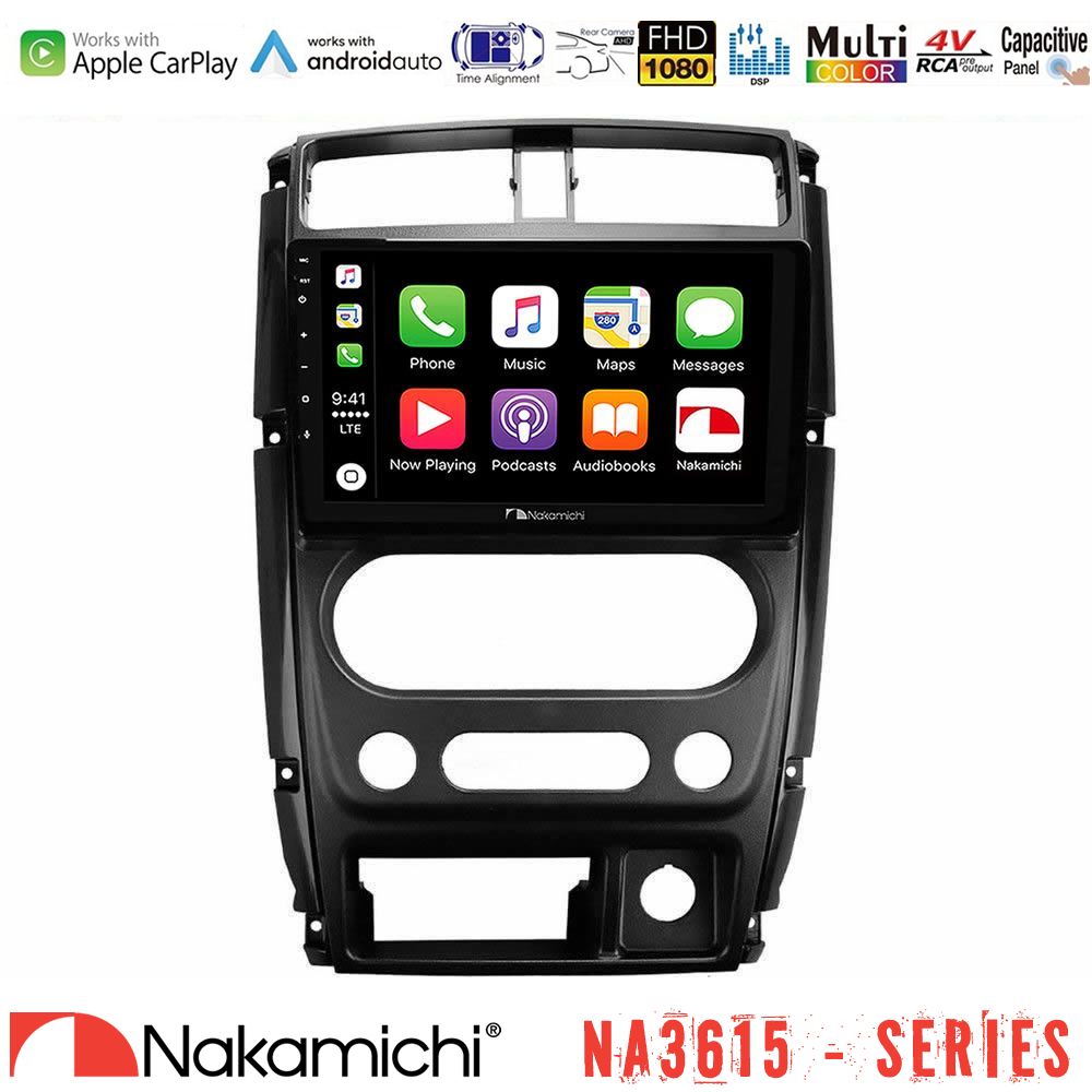 Nakamichi NA3615 Series Με Wireless Carplay & Android Auto  Suzuki Jimny 2007-2017 Media Station Tablet 9"