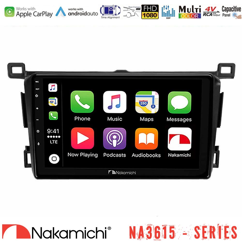 Nakamichi NA3615 Series Με Wireless Carplay & Android Auto  Toyota RAV4 2013-2018 Media Station Tablet 9"