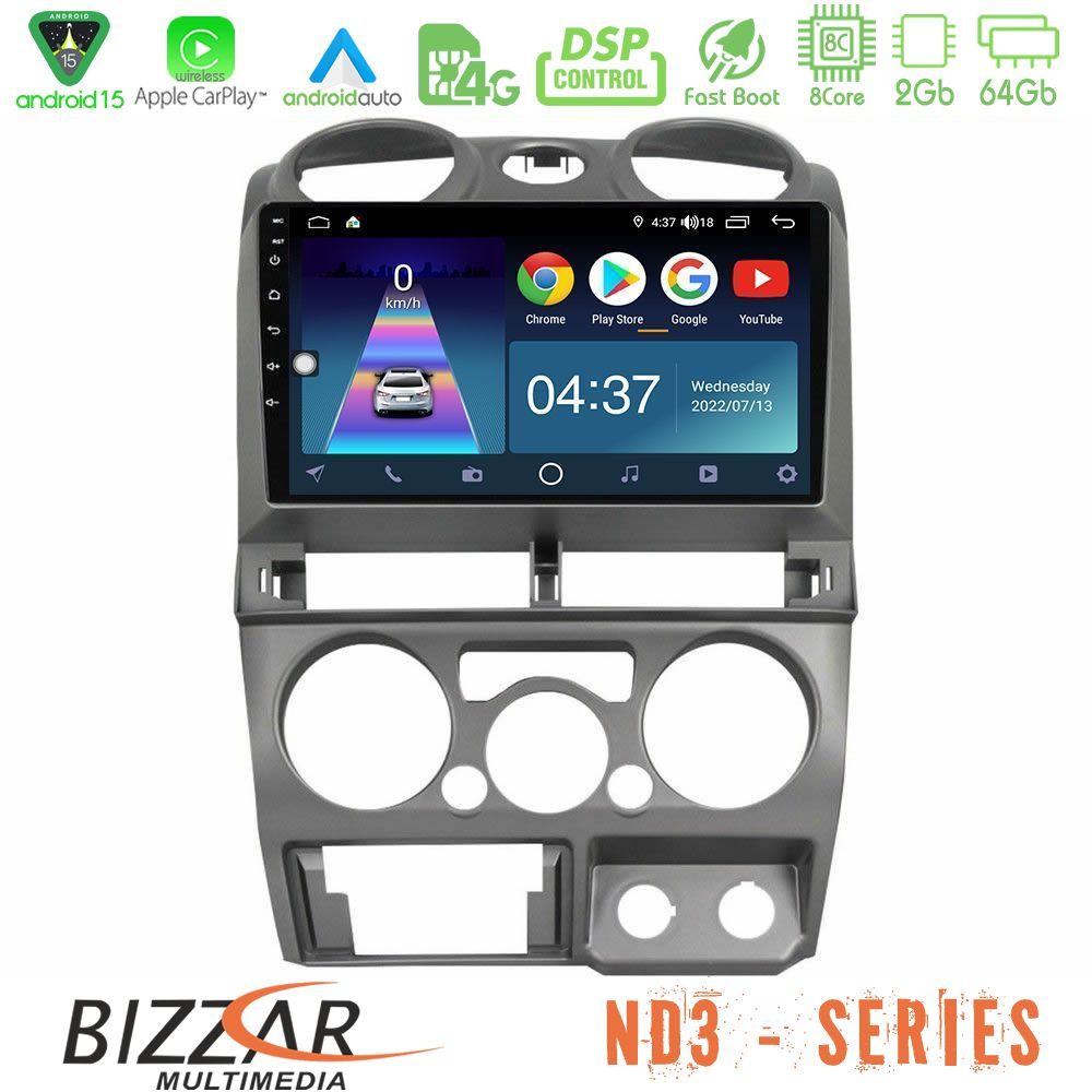 Bizzar ND3 Series 8Core Android15 2+64GB  Isuzu D-Max 2007-2011 Navigation Multimedia Tablet 9"