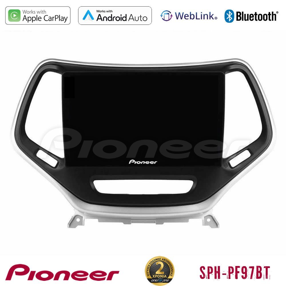 Pioneer SPH-PF97BT Series    Jeep Cherokee 2014-2019 Multimedia Station 9" (Tablet Style) (Ασημί Χρώμα) Με Carplay & Android Auto