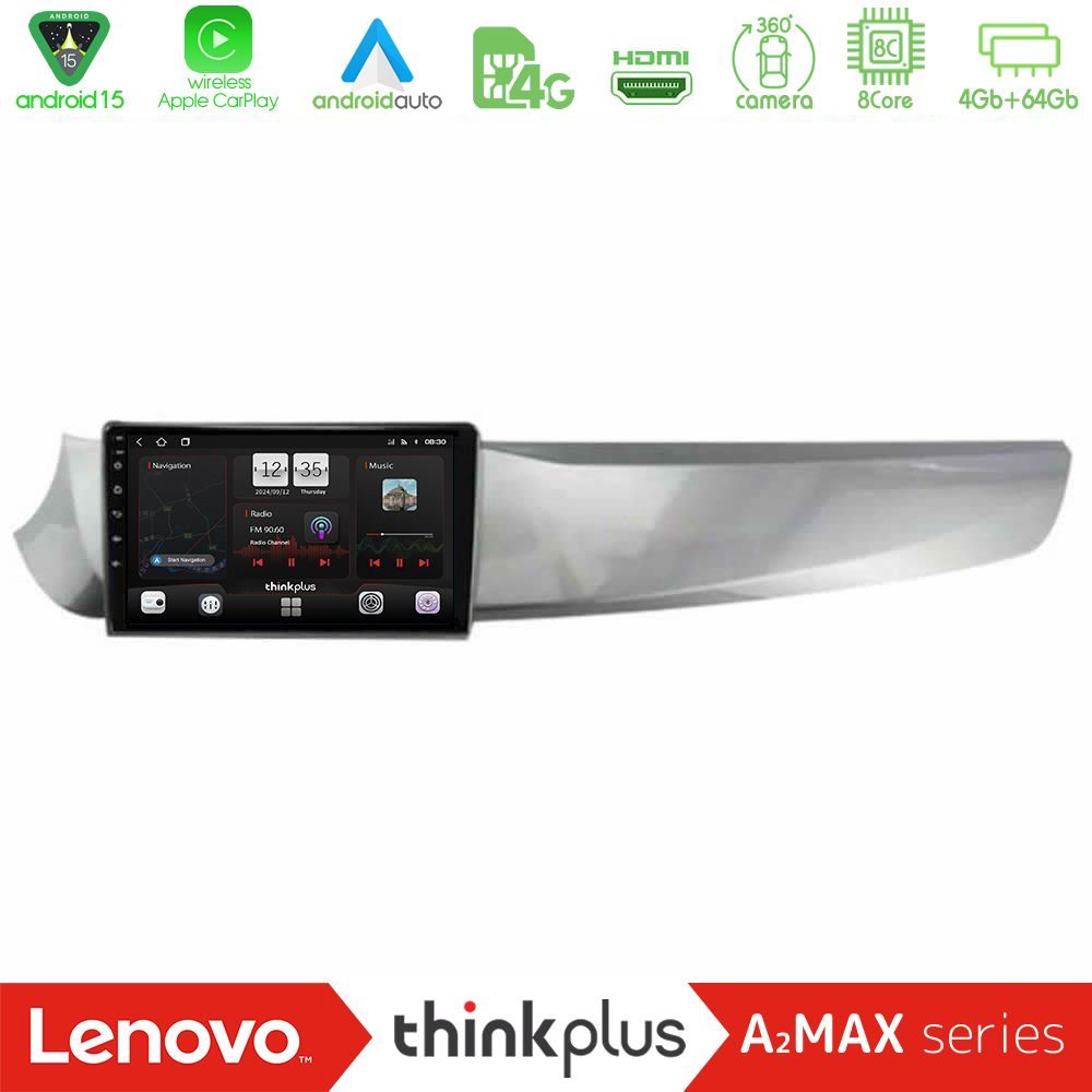 Lenovo Thinkplus A2MAX Series 8Core Android15 4+64GB Alfa Romeo Giulietta 2010-2014 Navigation Multimedia Tablet 9"
