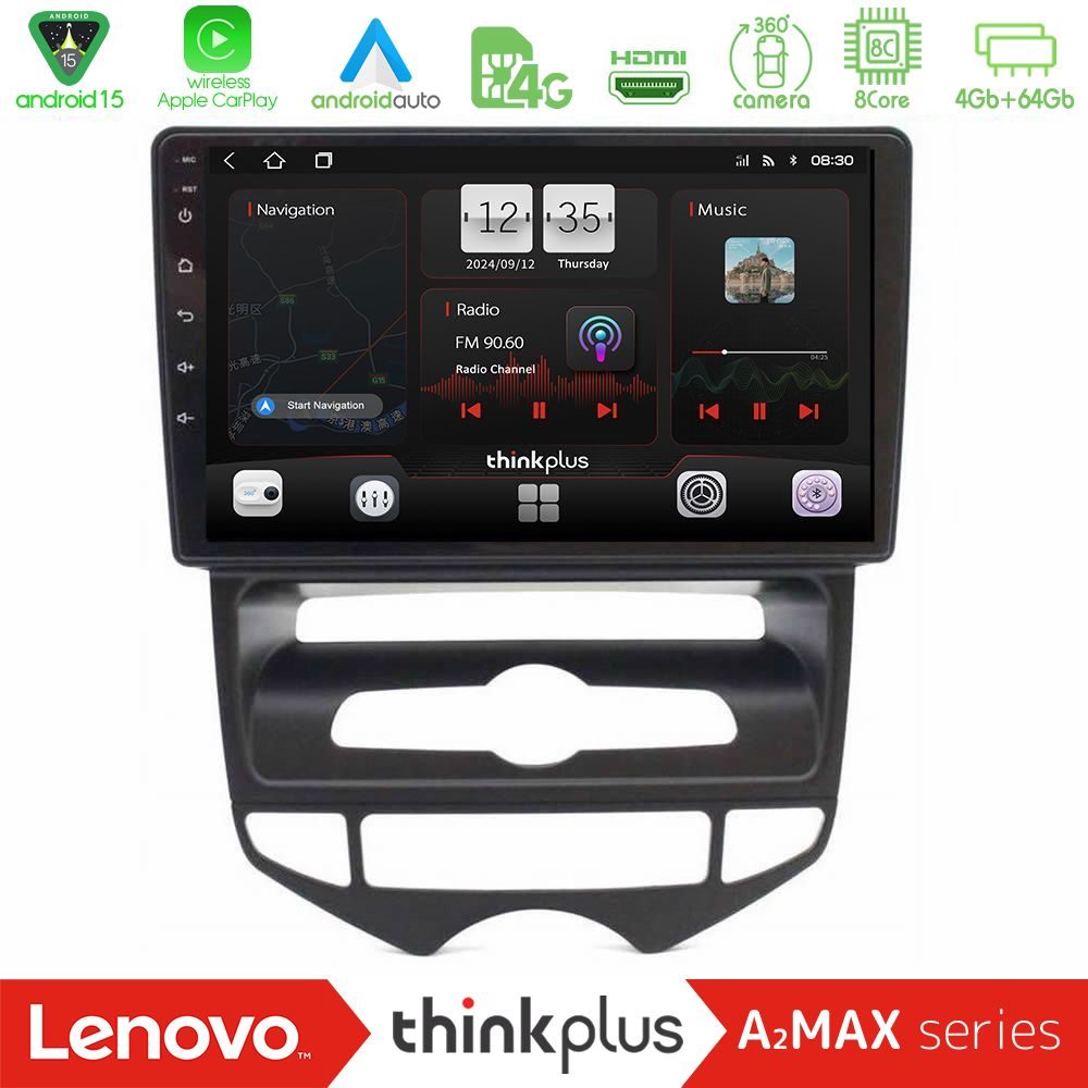 Lenovo Thinkplus A2MAX Series 8Core Android15 4+64GB Hyundai ix20 2010-2020 (AUTO A/C) Navigation Multimedia Tablet 10"