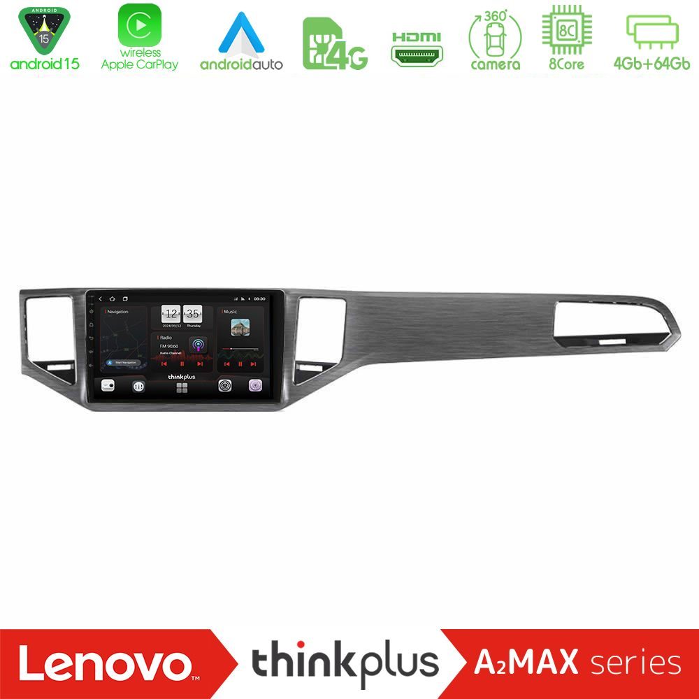 Lenovo Thinkplus A2MAX Series 8Core Android15 4+64GB VW Sportsvan 2014-2020 Navigation Multimedia Tablet 9" (Silver/Grey Color)