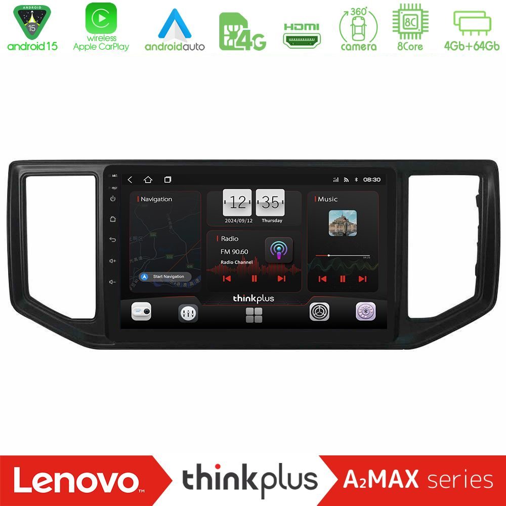 Lenovo Thinkplus A2MAX Series 8Core Android15 4+64GB  VW Amarok 2017-2022 Navigation Multimedia Tablet 9"