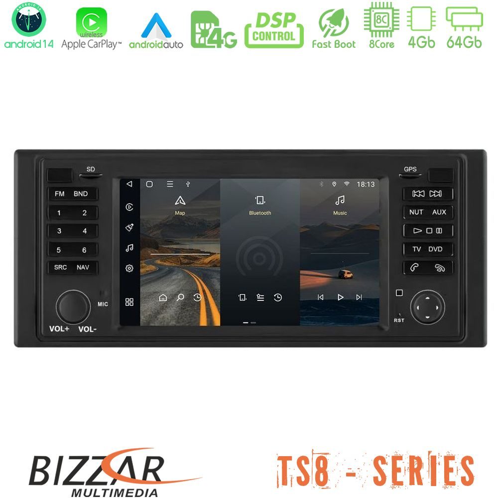 Bizzar BMW X5/5 Series 8core Android14 4+64GB Navigation Multimedia Deckless 7" με Carplay/AndroidAuto (OEM Style) Bizzar BMW X5/5 Series 8core Android14 4+64GB Navigation Multimedia Deckless 7" με Carplay/AndroidAuto (OEM Style)