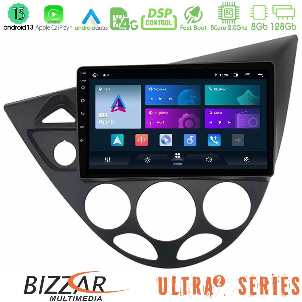 Bizzar Ultra Series Ford Focus 1999-2004 8core Android13 8+128GB Navigation Multimedia Tablet 9"