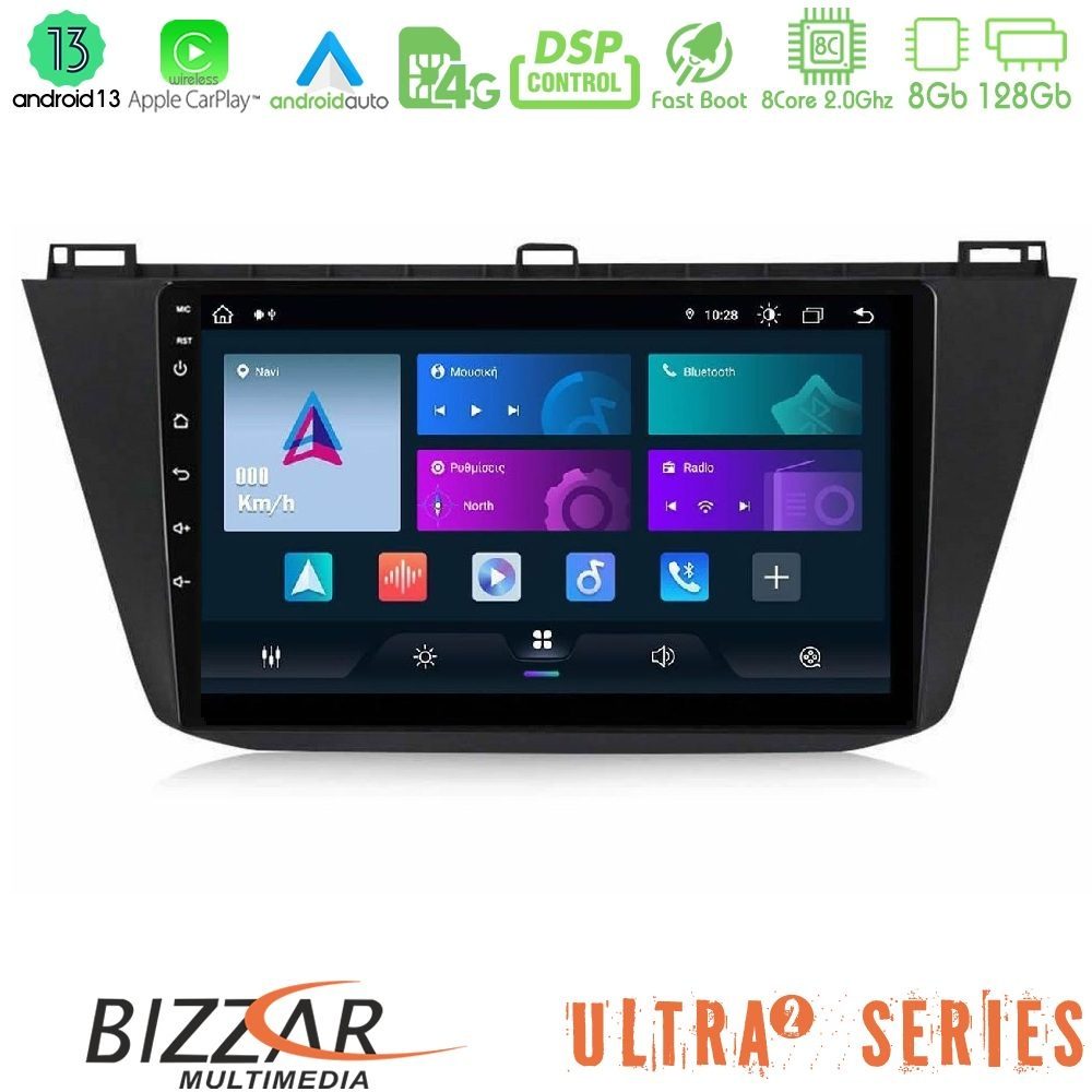 Bizzar Ultra Series Vw Tiguan 2016-2022 8core Android13 8+128GB Navigation Multimedia Tablet 9"