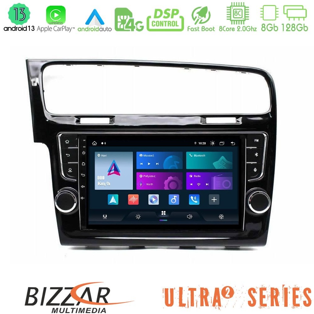 Bizzar Ultra Series VW GOLF 7 8core Android13 8+128GB Navigation Multimedia Tablet 9" (OEM Look)