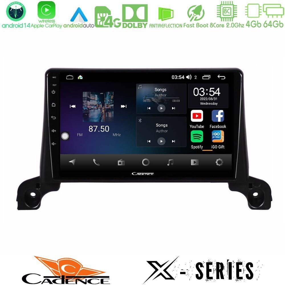 Cadence X Series Peugeot 3008/5008 2017-2023 8core Android 14 4+64GB Navigation Multimedia Tablet 9"