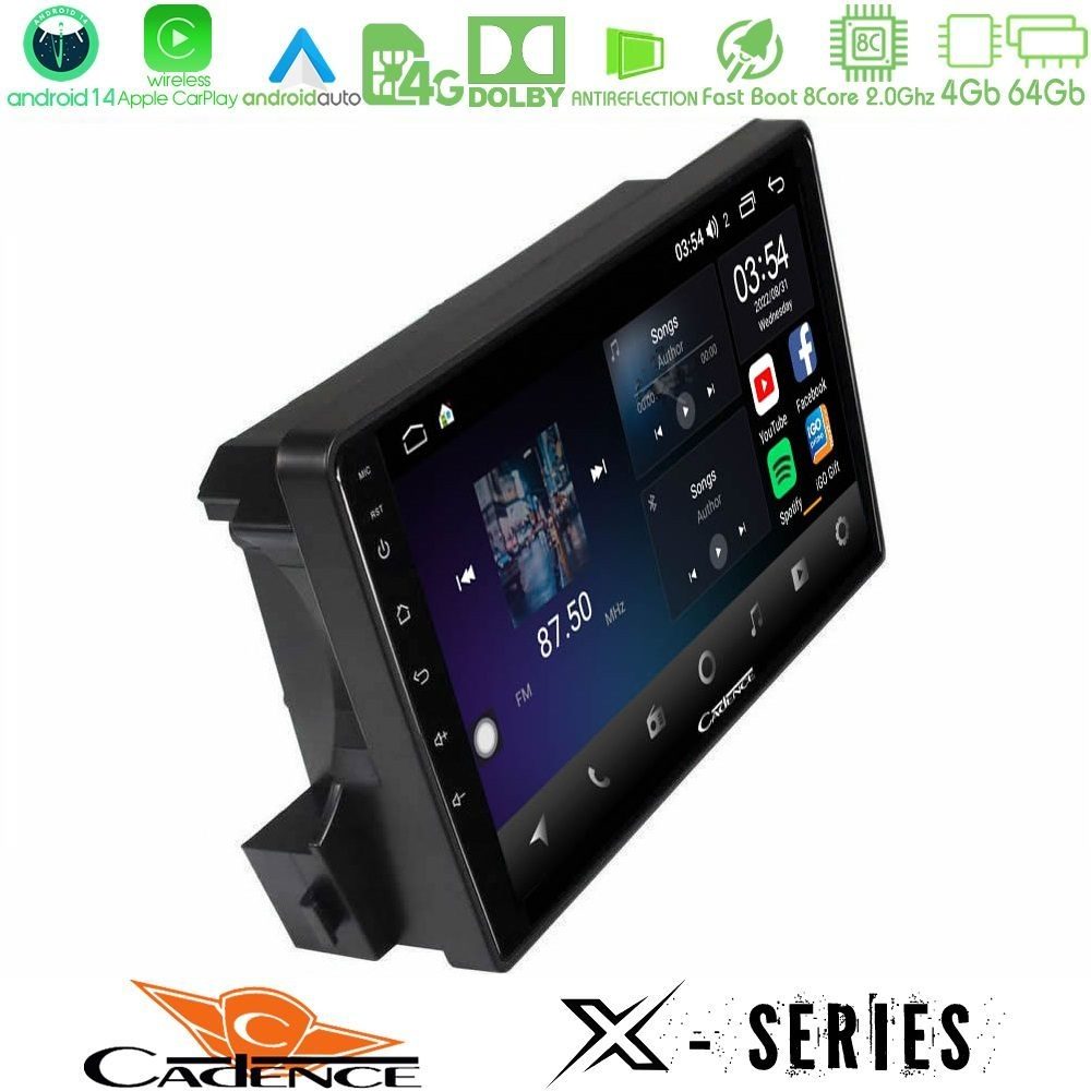 Cadence X Series Ssangyong Actyon/Kyron 2005-2014 8core Android 14 4+64GB Navigation Multimedia Tablet 9"