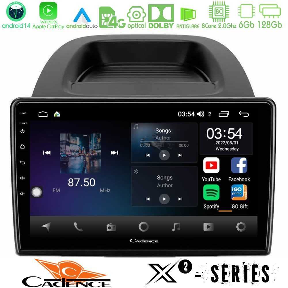 Cadence X2 Series 8Core Android14 6+128GB  Ford Ecosport 2018-2020 Navigation Multimedia Tablet 10"