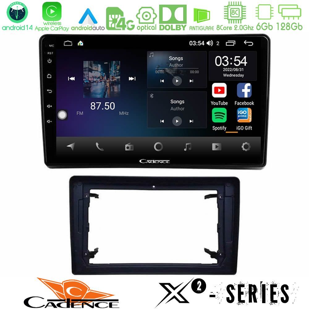 Cadence X2 Series 8Core Android14 6+128GB  Chrysler / Dodge / Jeep Navigation Multimedia Tablet 10"