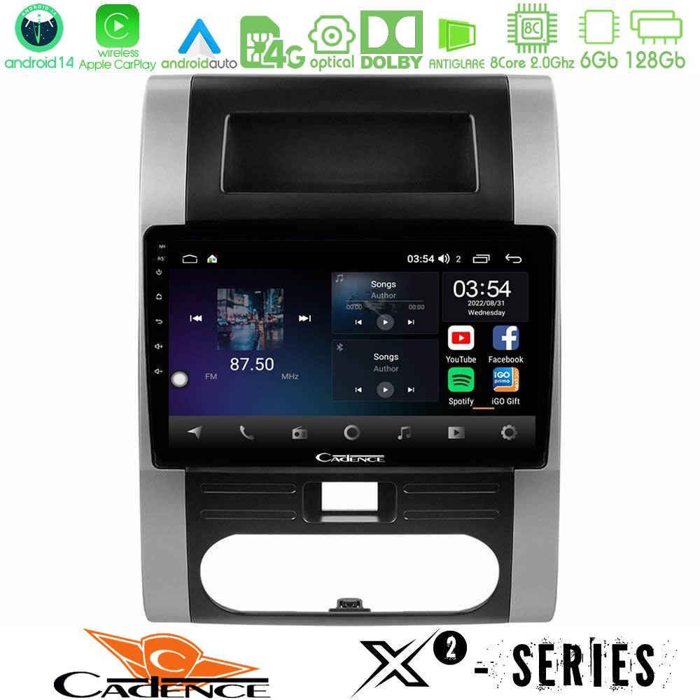 Cadence X2 Series 8Core Android14 6+128GB Nissan X-Trail T31 Navigation Multimedia Tablet 10"