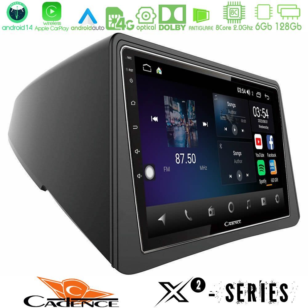 Cadence X2 Series 8Core Android14 6+128GB  Opel Mokka Navigation Multimedia Tablet 9"