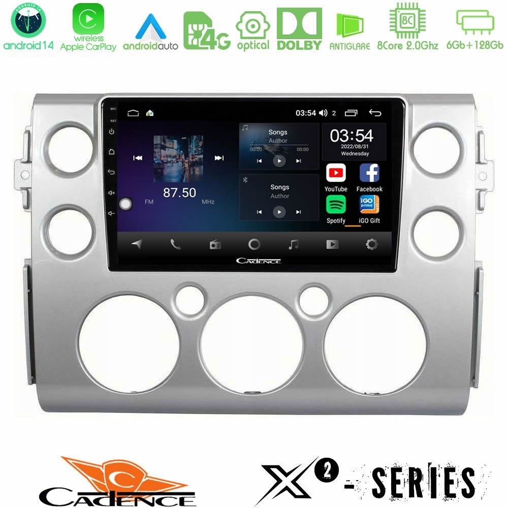 Cadence X2 Series 8Core Android14 6+128GB Toyota FJ 2007-2014 Navigation Multimedia Tablet 9"
