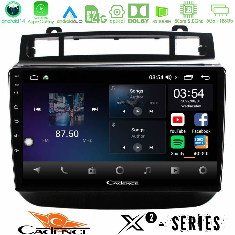 Cadence X2 Series 8Core Android14 6+128GB VW Touareg 2011-2018 Navigation Multimedia Tablet 9"