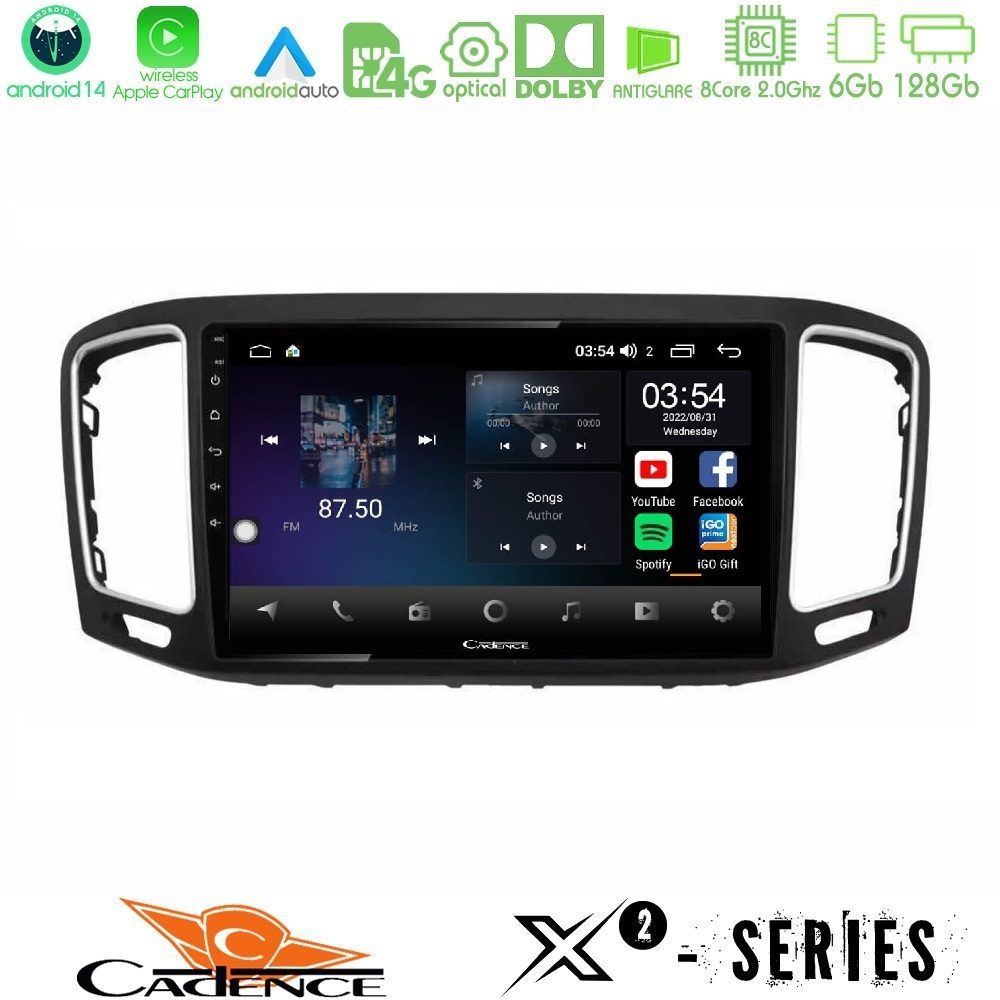 Cadence X2 Series 8Core Android14 6+128GB VW Sharan 2015-2023 Navigation Multimedia Tablet 9"