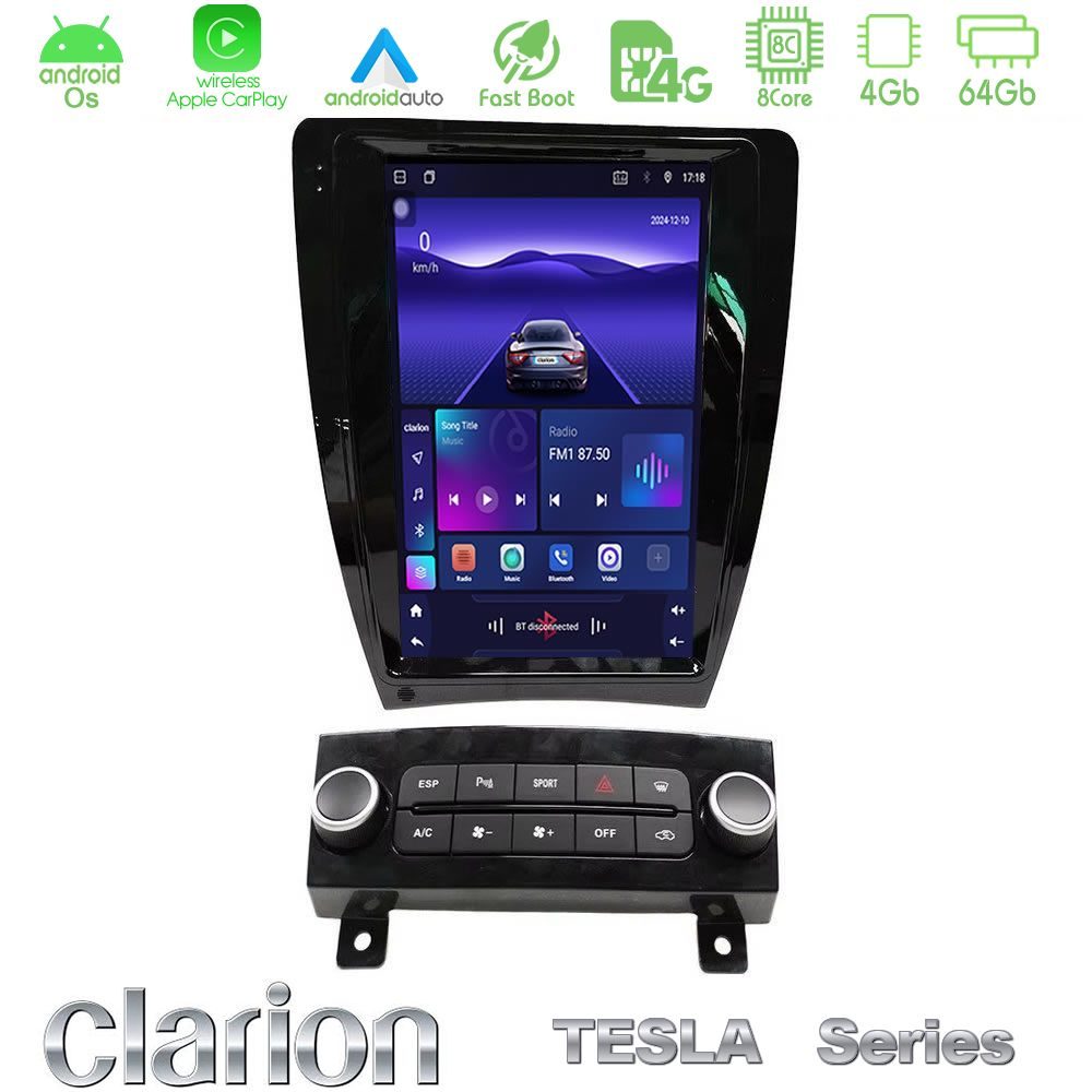 Clarion GL300 Tesla Series Android OS 8Core 4+64GB Audi A3 2008-2012 Navigation Multimedia Tablet 9.7"