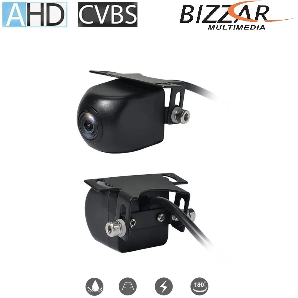 Bizzar Universal AHD/CVBS Κάμερα Εμπρός ή Πίσω 180 Μοίρες 720p AHD (Μεταλλική με βάση)