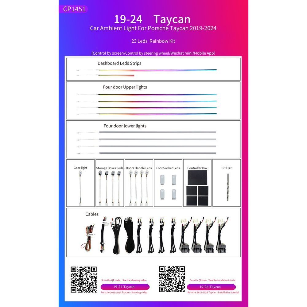 Ατμοσφαιρικός Φωτισμός Porsche Taycan 2019-2024 OEM Ambient Light Kit