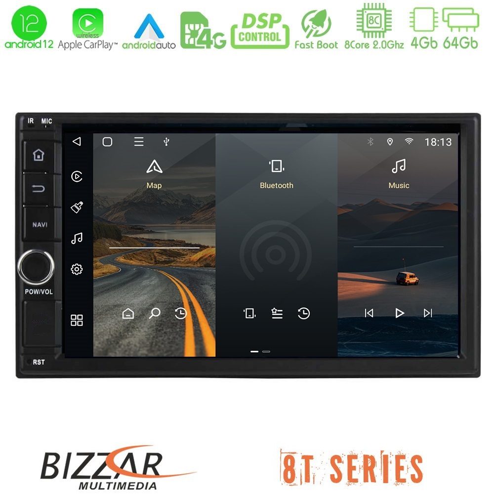 Bizzar OEM Nissan (178x100mm) 8core Android12 4+64GB Navigation Multimedia Deckless 7" με Carplay/AndroidAuto