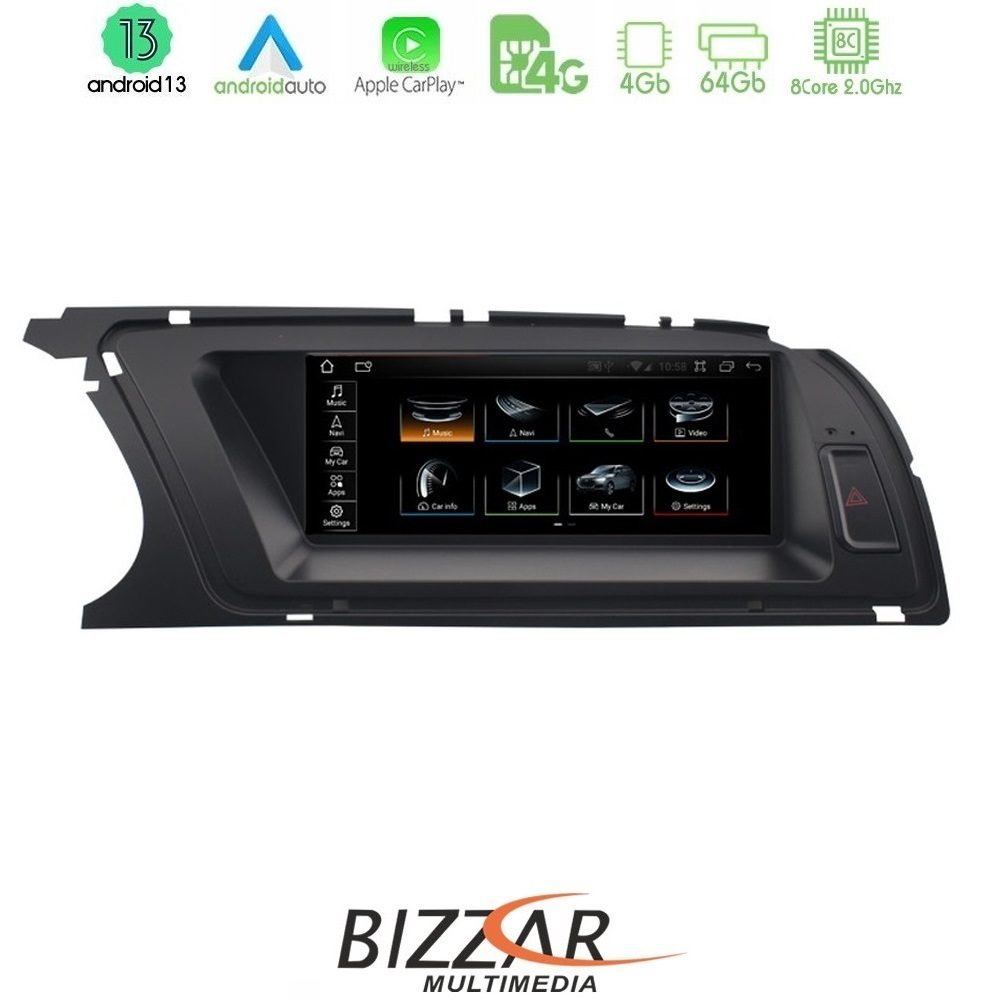 Bizzar Lite Edition Audi A4 (B8.5) 2013-2015 (με MMI3G) Android13 8Core (4+64GB) Navigation Multimedia 8.8"