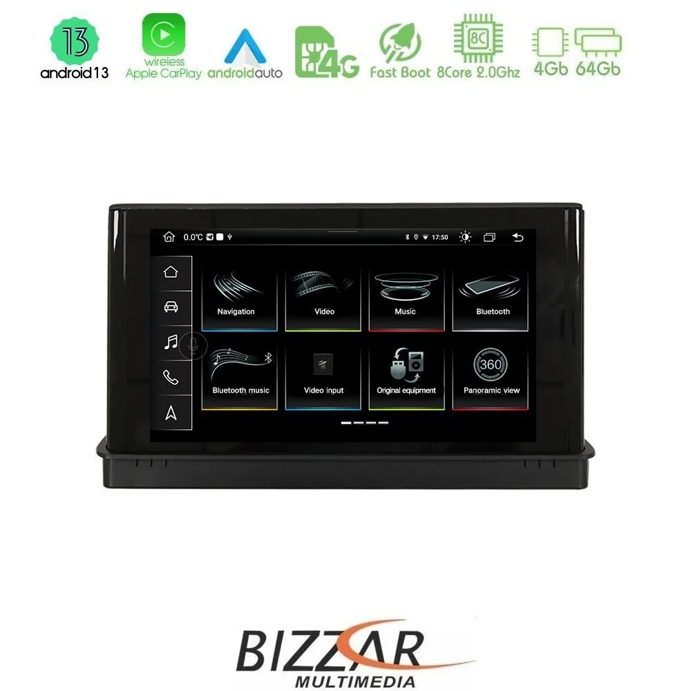 Bizzar OEM Audi A3 8V Android 13 8Core 4+64GB Multimedia Station 7" Original Style