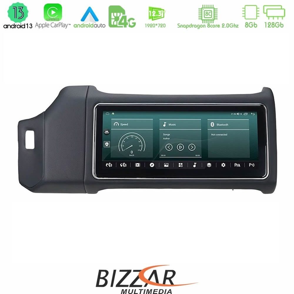 Bizzar OEM Range Rover Vogue L405 2013-2017 8core Android13 8+128GB Navigation Multimedia 12.3" (Μαύρο Χρώμα)