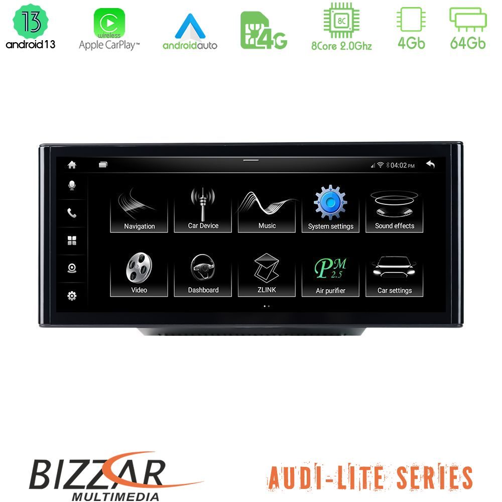 Bizzar Lite Series Audi Q5 (FY) 2017-> Android13 8Core (4+64GB) Navigation Multimedia 10.25" HD