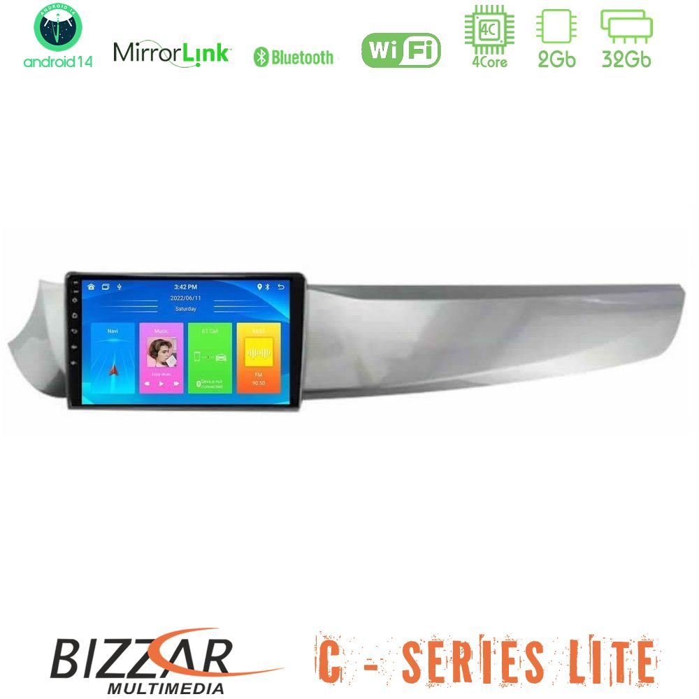 Bizzar C Series Lite 4Core Android14 2+32GB  Alfa Romeo Giulietta 2010-2014 Navigation Multimedia Tablet 9"