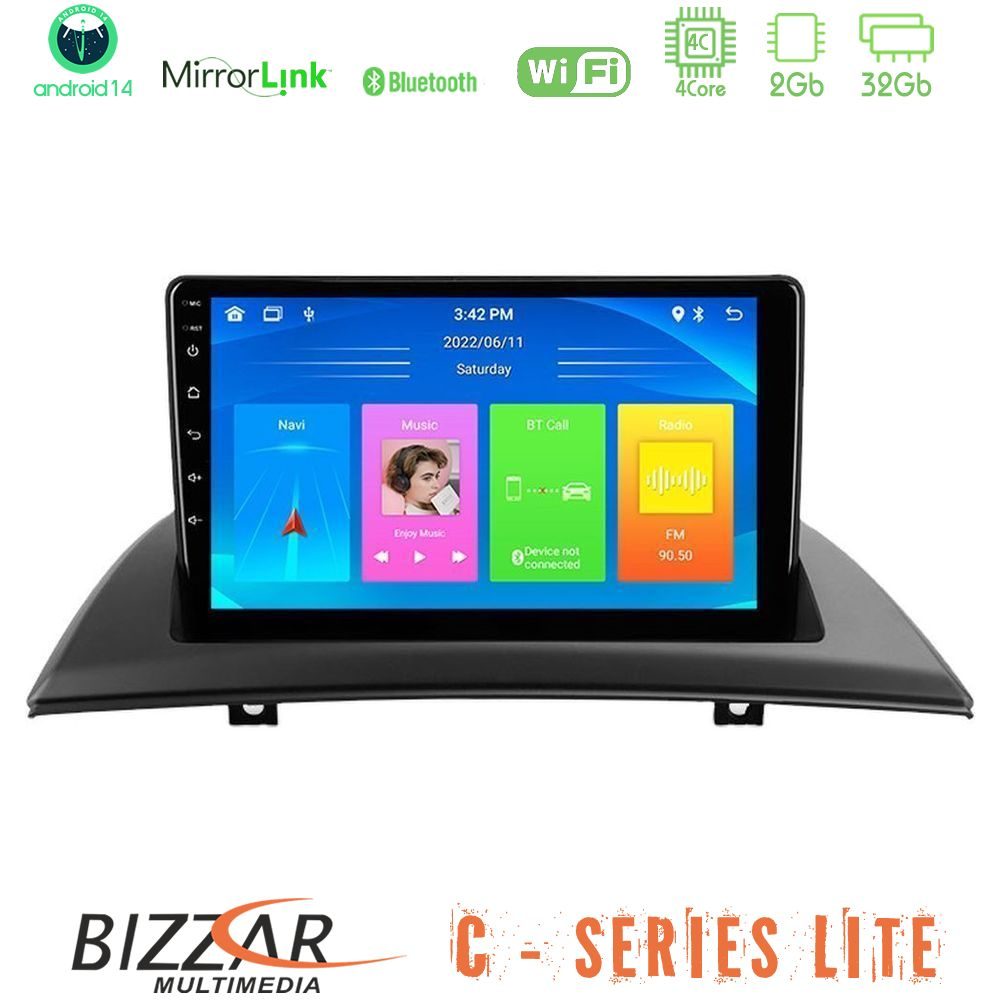 Bizzar C Series Lite 4Core Android14 2+32GB BMW E83 Navigation Multimedia Tablet 9"