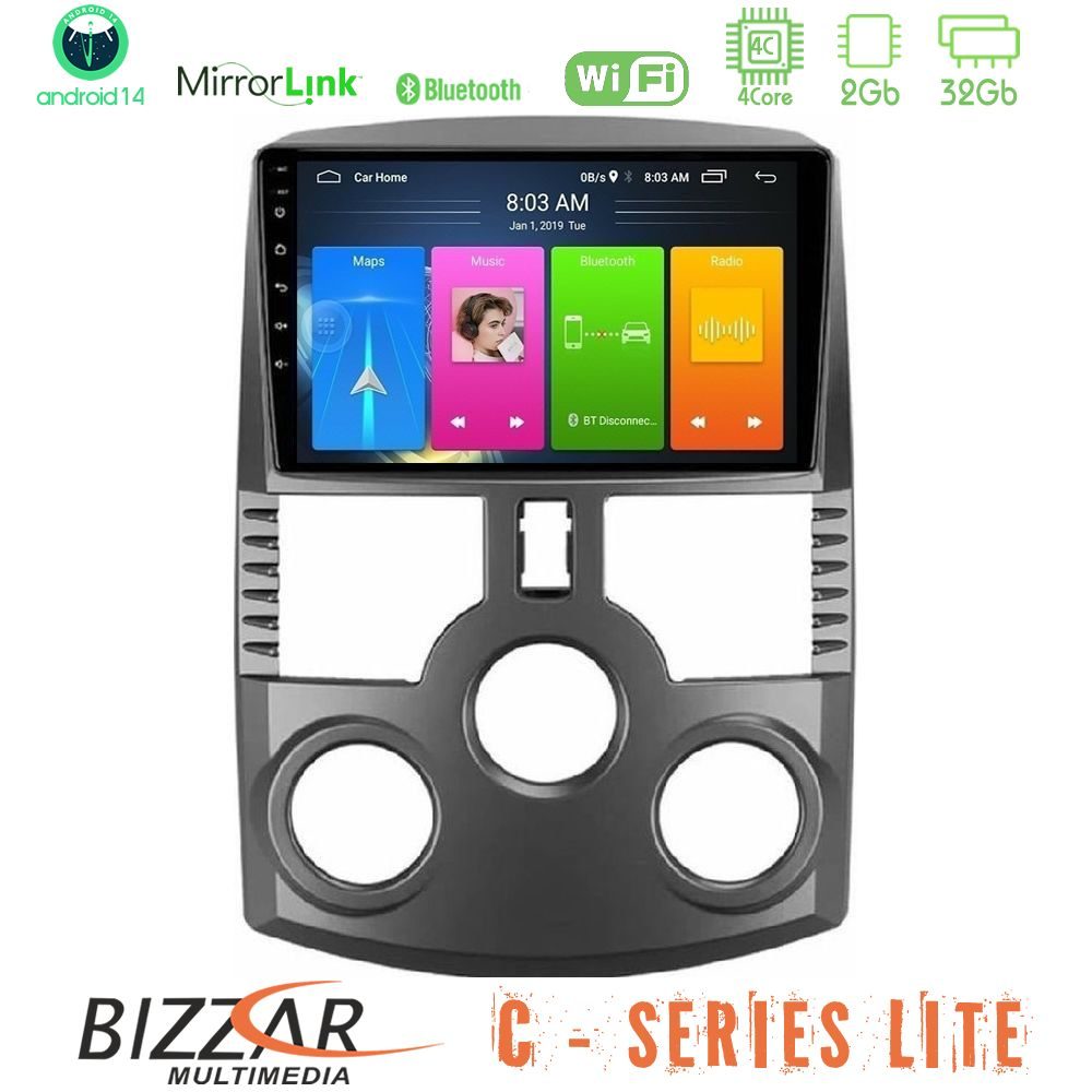 Bizzar C Series Lite 4Core Android14 2+32GB Daihatsu Terios Navigation Multimedia Tablet 9"