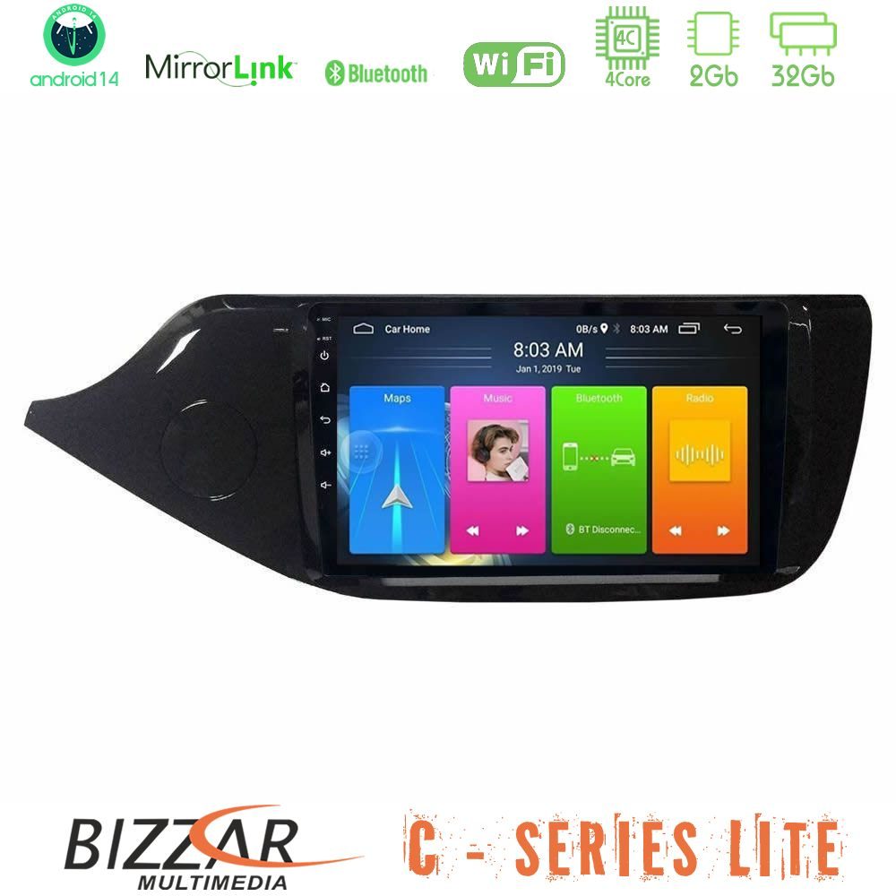 Bizzar C Series Lite 4Core Android14 2+32GB Kia Ceed 2013-2017 Navigation Multimedia Tablet 9"