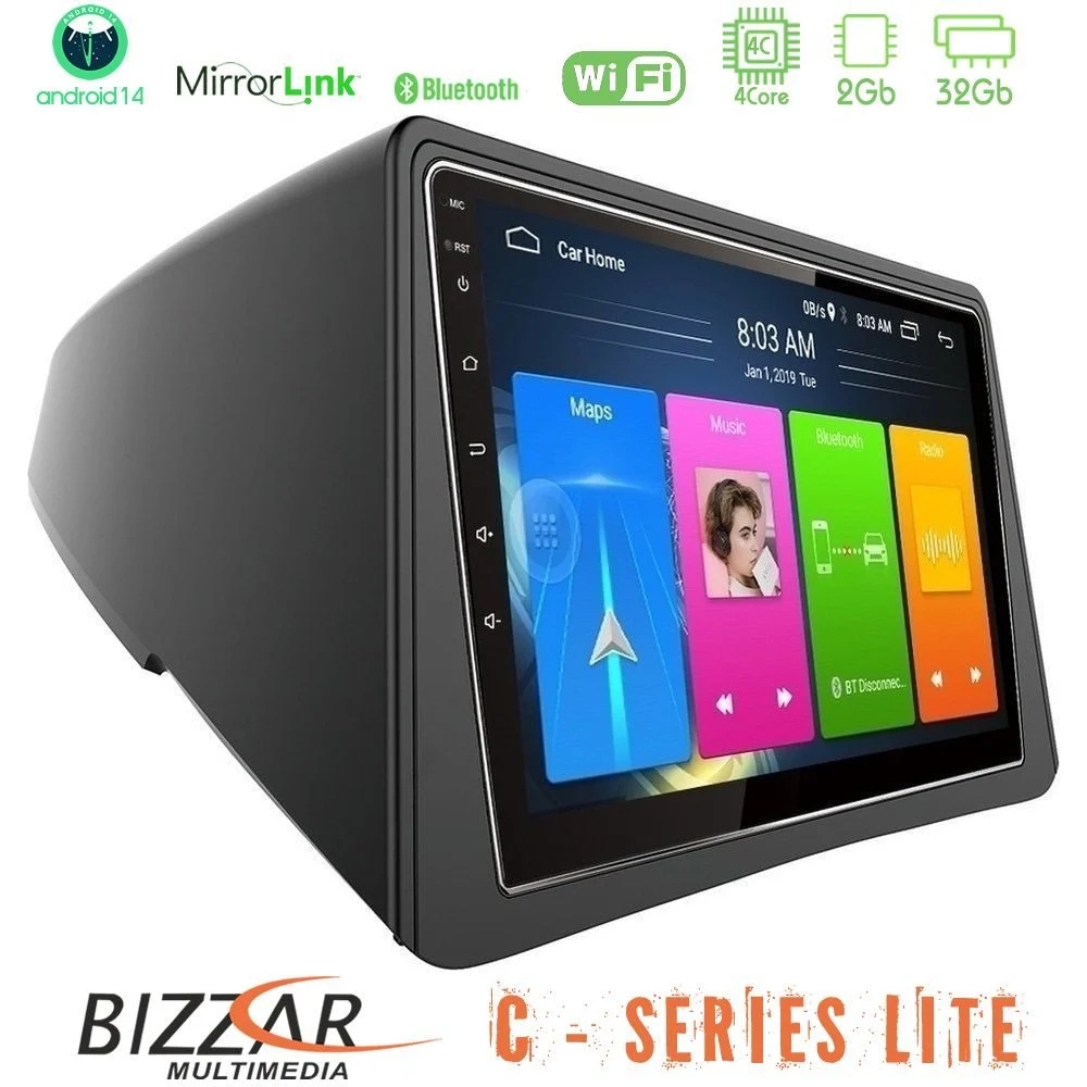Bizzar C Series Lite 4Core Android14 2+32GB  Opel Mokka Navigation Multimedia Tablet 9"