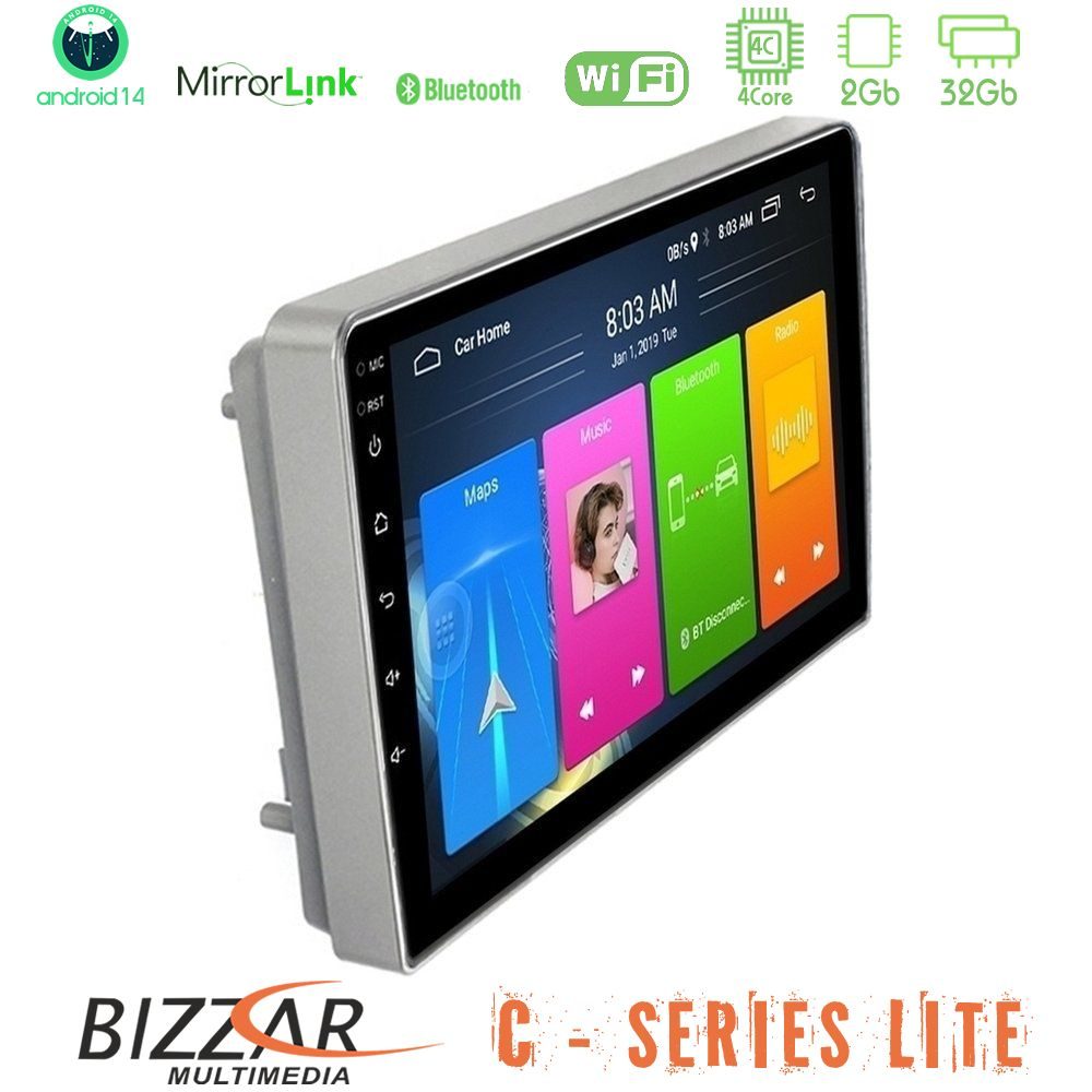 Bizzar C Series Lite 4Core Android14 2+32GB  Opel Astra/Corsa/Antara/Zafira Navigation Multimedia Tablet 9"