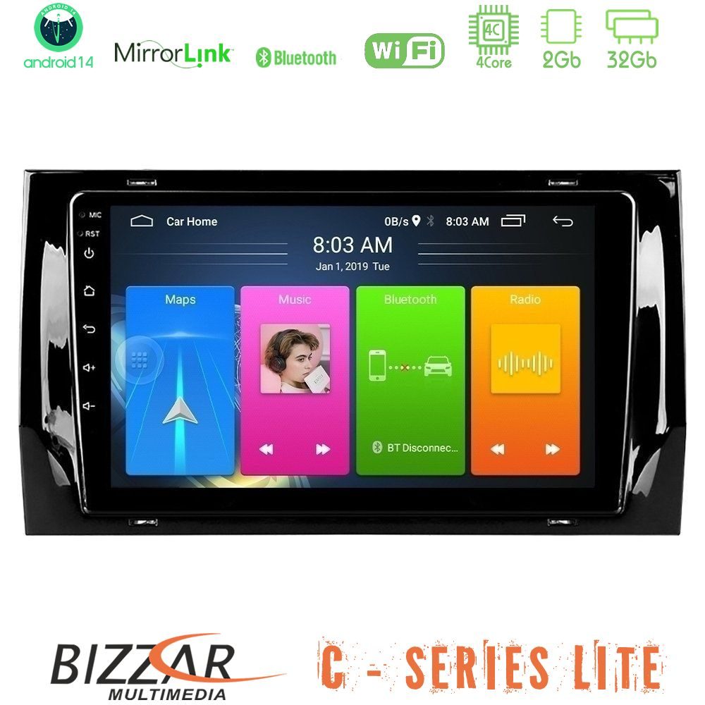Bizzar C Series Lite 4Core Android14 2+32GB Skoda Kodiaq 2017-> Navigation Multimedia Tablet 10"