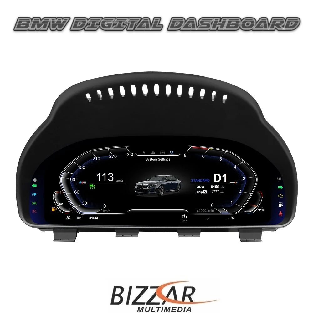 Bizzar Digital Cluster BMW F06/ F07/ F10/ F12/ F13/ F01/ F25/ F26/ F15/ F16 Digital LCD Instrument Cluster 12.3" με Carplay | HDMI in