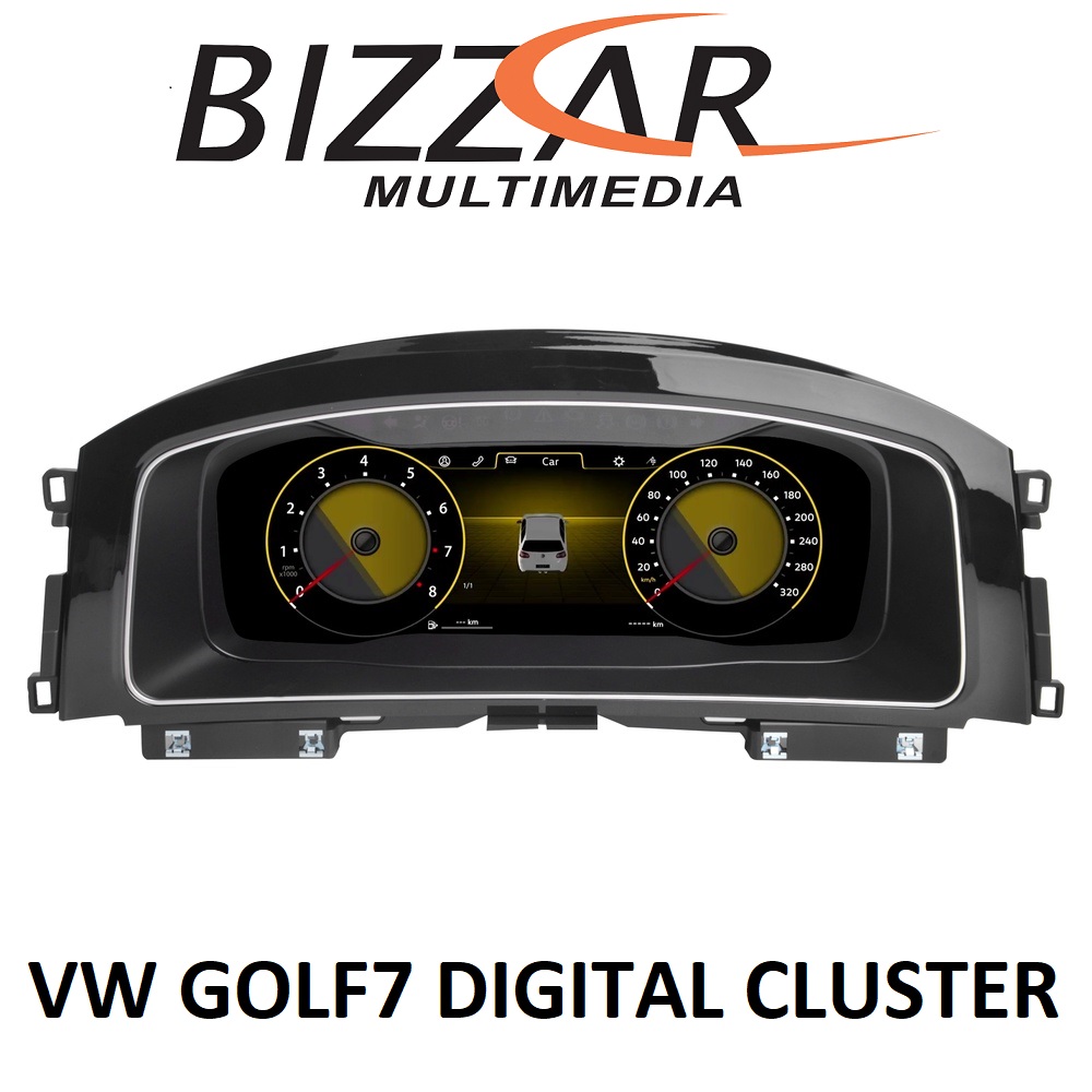 Bizzar Digital Cluster VW GOLF7 | 7.5 Digital HD LCD Instrument Cluster 12.3" με Carplay | HDMI in