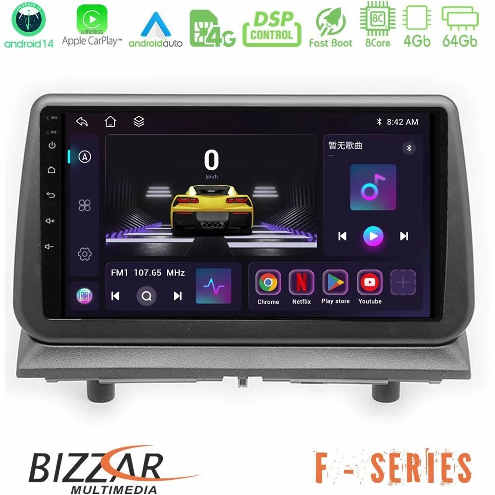 Bizzar F Series 8Core Android14 4+64GB  Dodge Nitro 2007-2011 Navigation Multimedia Tablet 9" Με Carplay & Android Auto Με Carplay & Android Auto