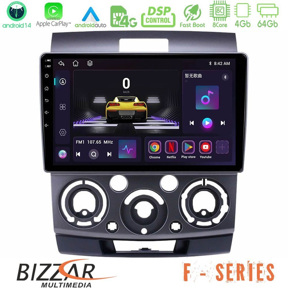 Bizzar F Series 8Core Android14 4+64GB  Ford Ranger/Mazda BT50 Navigation Multimedia Tablet 9" Με Carplay & Android Auto
