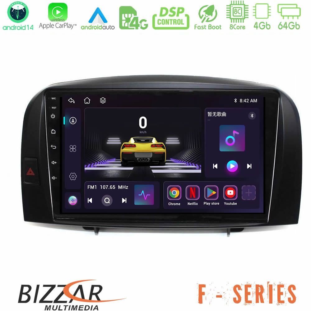 Bizzar F Series 8Core Android14 4+64GB Hyundai Sonata 2005-2009 Navigation Multimedia Tablet 10" Με Carplay & Android Auto