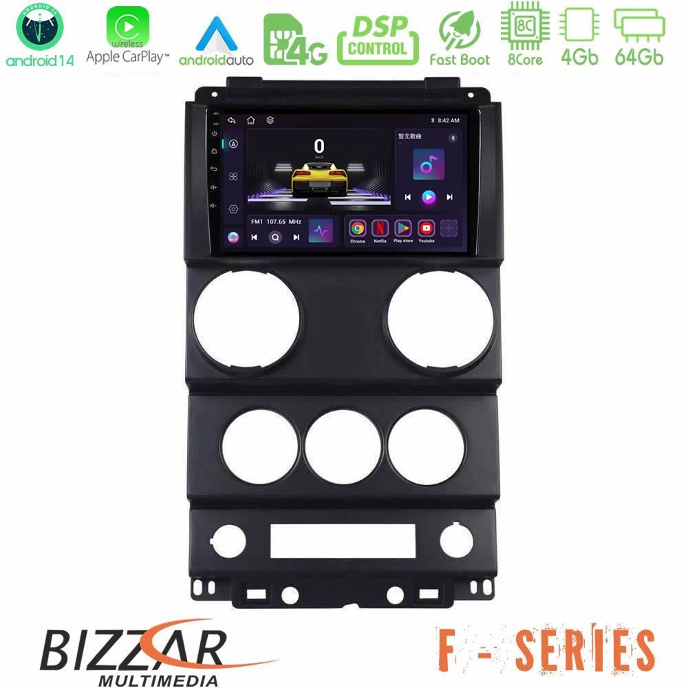 Bizzar F Series 8Core Android14 4+64GB Jeep Wrangler 2Door 2008-2010 Navigation Multimedia Tablet 9" Με Carplay & Android Auto