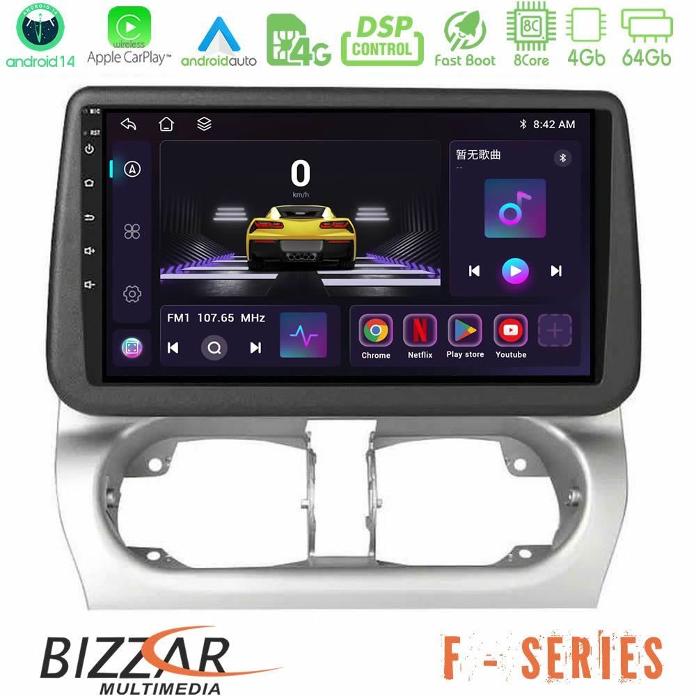 Bizzar F Series 8Core Android14 4+64GB  Opel Corsa C/Combo C Navigation Multimedia Tablet 9" Με Carplay & Android Auto