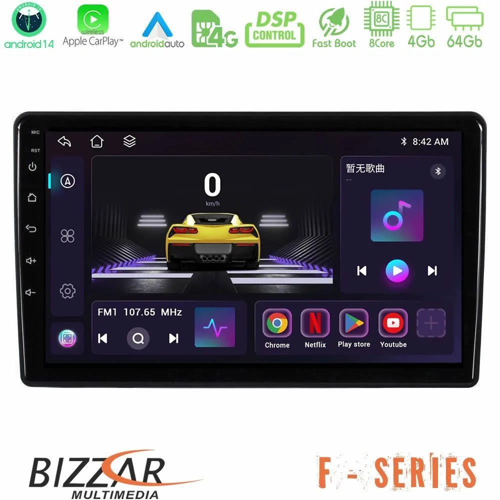 Bizzar F Series 8Core Android14 4+64GB Opel Vivaro/Renault Trafic/Nissan Primastar Navigation Multimedia Tablet 10" Με Carplay & Android Auto
