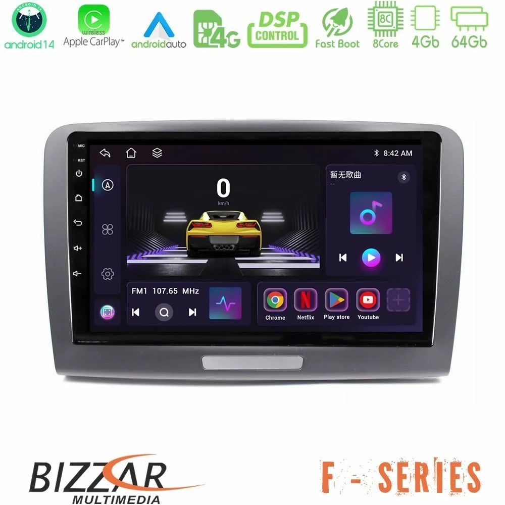 Bizzar F Series 8Core Android14 4+64GB Skoda Superb 2008-2015 Navigation Multimedia Tablet 9" Με Carplay & Android Auto