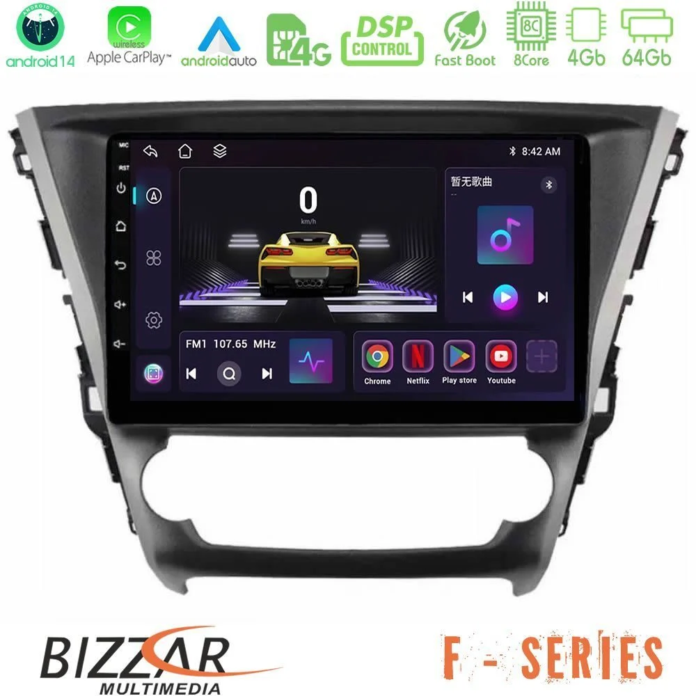 Bizzar F Series 8Core Android14 4+64GB Toyota Avensis 2015-2018 Navigation Multimedia Tablet 9" Με Carplay & Android Auto