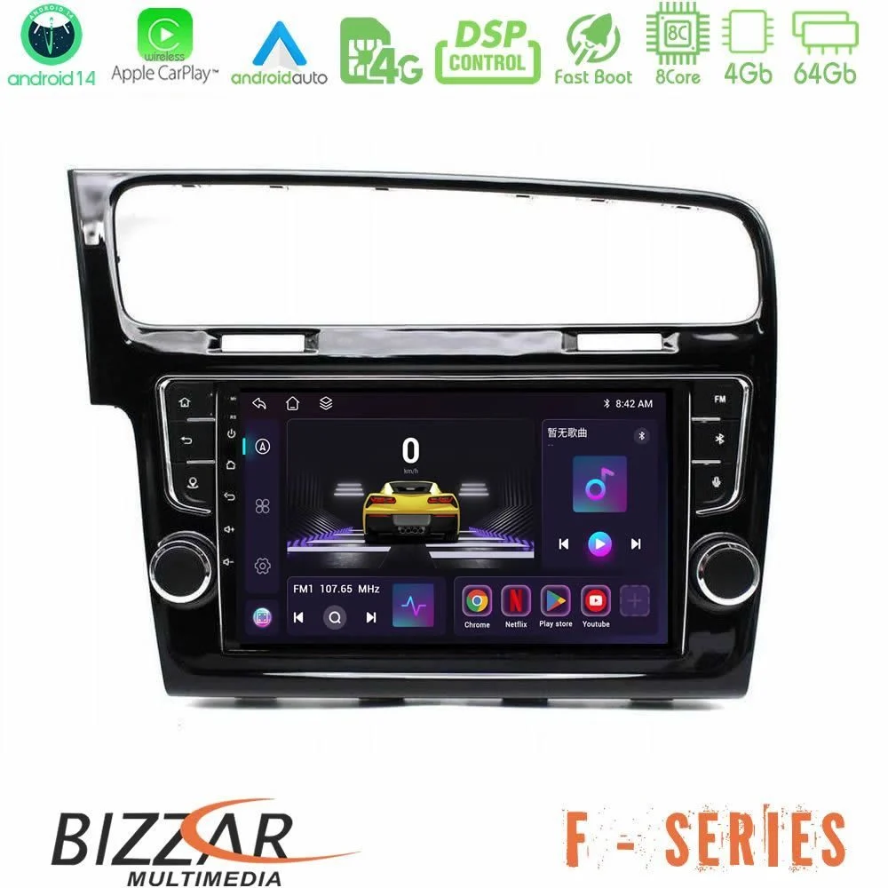 Bizzar F Series 8Core Android14 4+64GB  VW GOLF 7 Navigation Multimedia Tablet 9" Με Carplay & Android Auto (OEM Look)