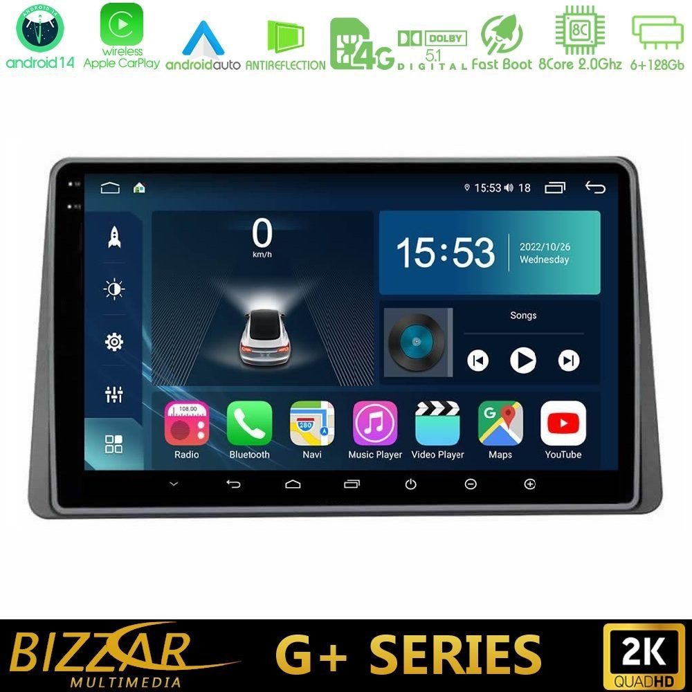 Bizzar G+ Series Dacia Duster 2022-> 8core Android14 6+128GB Navigation Multimedia Tablet 9"