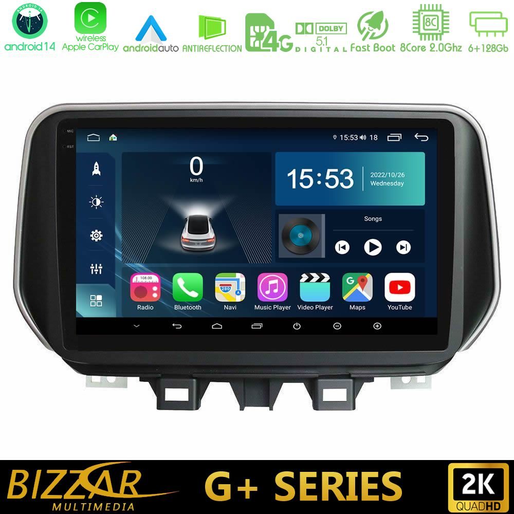 Bizzar G+ Series Hyundai ix35 8core Android14 6+128GB Navigation Multimedia Tablet 10"