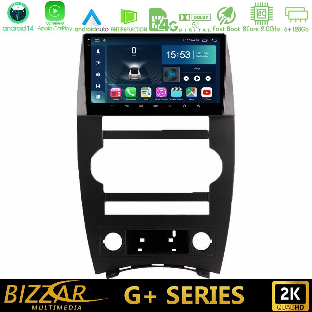 Bizzar G+ Series Jeep Commander 2007-2008 8core Android14 6+128GB Navigation Multimedia Tablet 9"